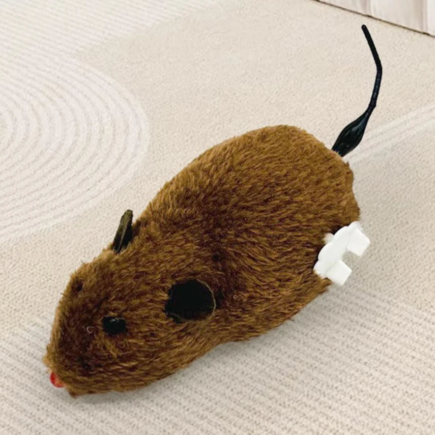 Souris en peluche colorée à remonter