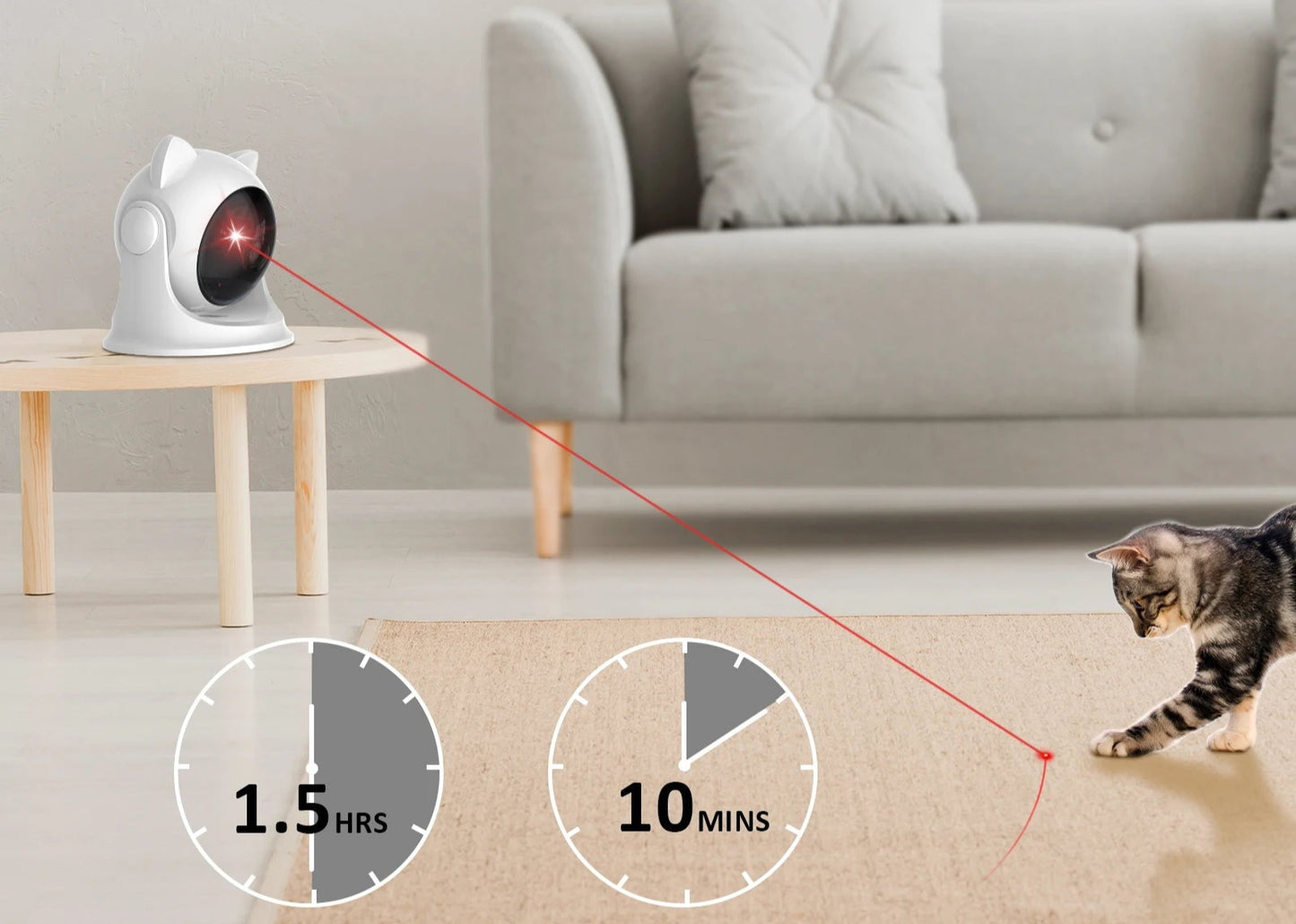 Le MeowMeows - Jouet Laser Automatique pour Chats